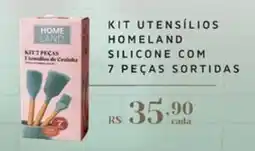 Empório Bahamas kit utensílios homeland silicone com 7 peças sortidas oferta