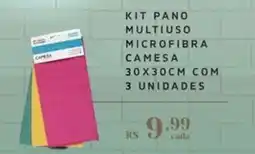 Empório Bahamas Kit pano multiuso microfibra camesa oferta
