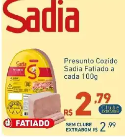 Extrabom Supermercados Presunto cozido sadia fatiado oferta