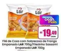 Rede Mais Supermercados Filé de Coxa com Sobrecoxa de Frango Empanado LAR oferta