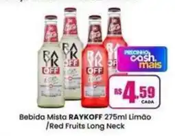 Rede Mais Supermercados Bebida Mista RAYKOFF Limão /Red Fruits Long Neck oferta