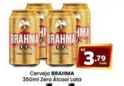 Rede Mais Supermercados Cerveja brahma 350ml zero álcool lata oferta