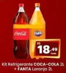 Rede Mais Supermercados Kit Refrigerante Coca-Cola 2L + Fanta Laranja 2L oferta