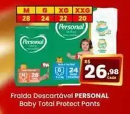 Rede Mais Supermercados Fralda descartável personal baby total protect pants oferta