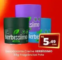 Rede Mais Supermercados Desodorante Creme Herbíssimo oferta