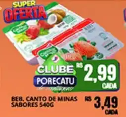 Supermercado Porecatu beb. canto de minas sabores oferta