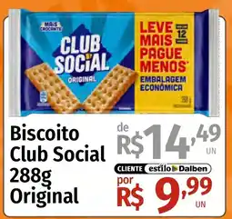 Supermercado Dalben Biscoito club social original oferta