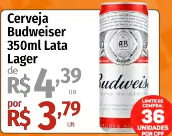 Supermercado Dalben Cerveja Budweiser Lager oferta