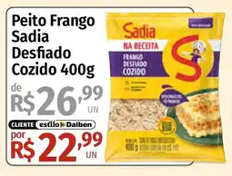 Supermercado Dalben Peito frango sadia desfiado cozido oferta