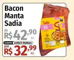 Supermercado Dalben Bacon Manta Sadia oferta