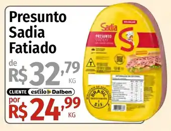 Supermercado Dalben Presunto Sadia Fatiado oferta
