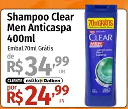 Supermercado Dalben Shampoo clear men anticaspa oferta