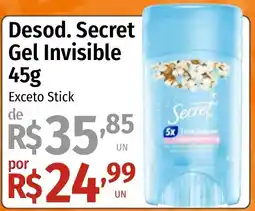 Supermercado Dalben Desod. Secret Gel Invisible oferta