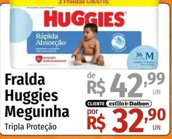 Supermercado Dalben Fralda Huggies Meguinha oferta