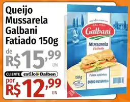 Supermercado Dalben Queijo mussarela galbani fatiado oferta