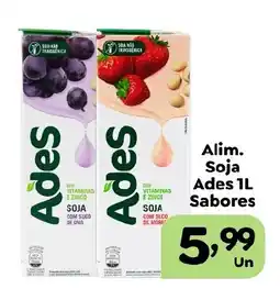 Supermercados Kawakami Alim. Soja Ades 1L Sabores oferta