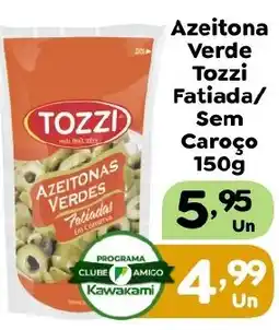 Supermercados Kawakami Azeitona verde tozzi fatiada/ sem caroço oferta