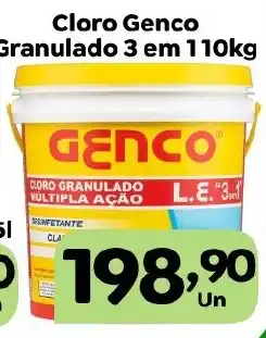 Supermercados Kawakami Cloro Genco Granulado 3 em 110kg oferta