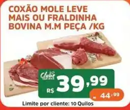 Supermercados Pague Menos Coxão mole leve mais ou fraldinha bovina m.m peça /kg oferta