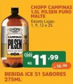 Supermercados Pague Menos Chopp campinas 1,5l pilsen puro malte oferta