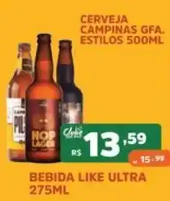 Supermercados Pague Menos Cerveja campinas gfa. estilos 500ml oferta