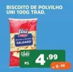 Supermercados Pague Menos Biscoito de polvilho uni 100g trad. oferta
