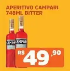 Supermercados Pague Menos Aperitivo campari 748ml bitter oferta