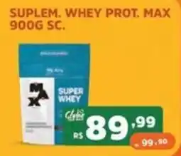 Supermercados Pague Menos Suplem. whey prot. max oferta