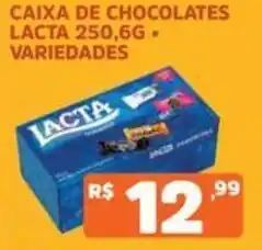 Supermercados Pague Menos Caixa de chocolates lacta variedades oferta