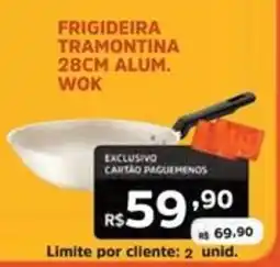 Supermercados Pague Menos Frigideira tramontina wok alum. 28cm oferta