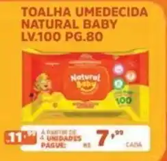 Supermercados Pague Menos toalha umedecida natural baby oferta
