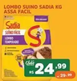 Supermercados Pague Menos Lombo suíno sadia kg assa fácil oferta