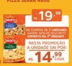 Supermercados Pague Menos pizza seara 460g oferta