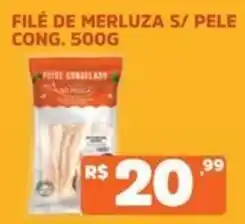 Supermercados Pague Menos Filé de merluza s/ pele oferta