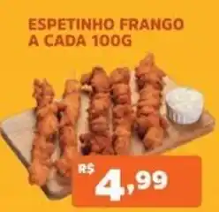 Supermercados Pague Menos espetinho frango oferta