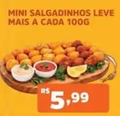Supermercados Pague Menos mini salgadinhos oferta