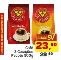 Supermercados São Vicente Café 3 Corações oferta
