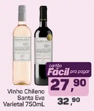Supermercados São Vicente Vinho Chileno Santa Eva Varietal oferta
