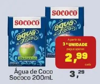 Supermercados São Vicente Água de Coco Sococo oferta