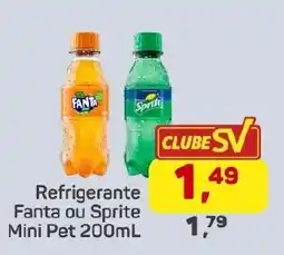 Supermercados São Vicente Refrigerante Fanta ou Sprite Mini Pet 200mL oferta