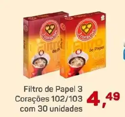 Supermercados São Vicente Filtro de Papel 3 Corações 102/103 oferta