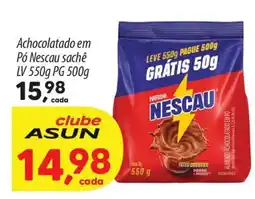 Asun Achocolatado em pó nescau sachê oferta