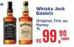 Supermercados Mateus Whisky Jack Daniels Original, Fire ou Honey oferta