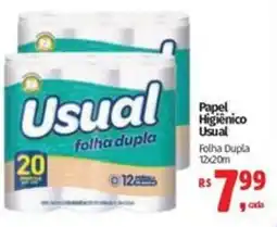 Mix Mateus Papel Higiênico Usual folha dupla oferta