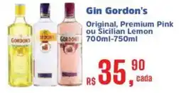 Supermercados Mateus Gin Gordon's Original, Premium Pink ou Sicilian Lemon oferta