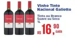 Supermercados Mateus Vinho Tinto Nacional Galiotto oferta