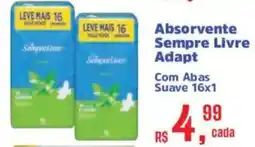 Supermercados Mateus Absorvente Sempre Livre Adapt oferta