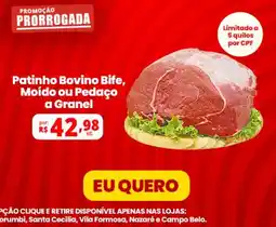 Hirota Food Supermercado Patinho Bovino Bife, Moído ou Pedaço a Granel oferta