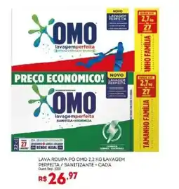 Bistek Supermercados Lava roupa pó omo 2,2 kg lavagem perfeita / sanitizante oferta