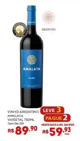 Bistek Supermercados vinho argentino amalaya varietal oferta